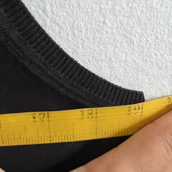 Charter Club Black Sweater Vest Top, Classic Knit Sleeveless 90s Gothic‎ Large - Picture 6 of 6